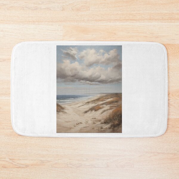 Item preview, A sand dune on a beautiful beach, vintage oil painting designed and sold by CreativeSparkzz.