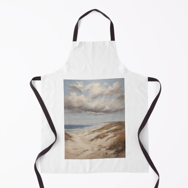 Item preview, A sand dune on a beautiful beach, vintage oil painting designed and sold by CreativeSparkzz.
