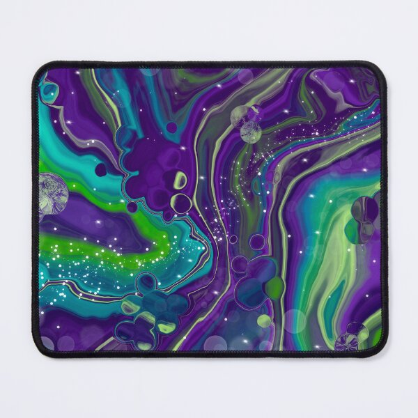 Item preview, Aurora, digital fluid pour with cells designed and sold by MayGreenAbgrall.