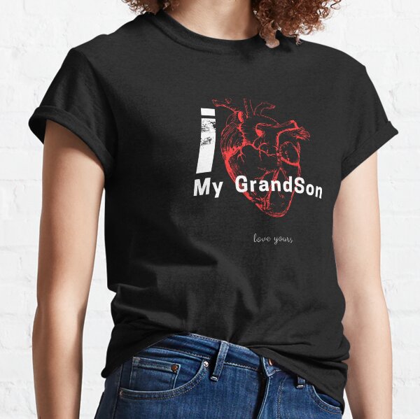 I Love My Grandson Women's T-Shirts & Tops for Sale