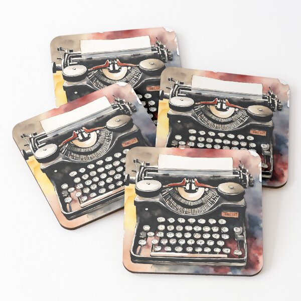 Item preview, Beautiful old typewriter in watercolor. designed and sold by kreativeadern.