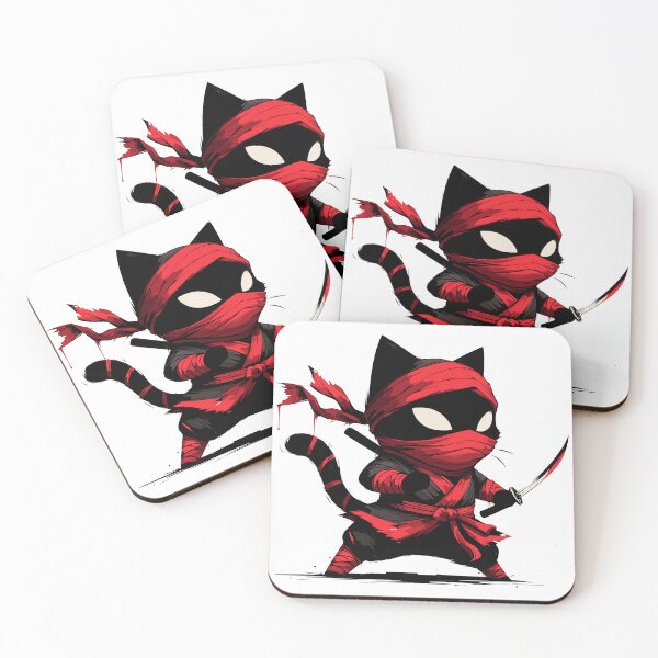 Item preview, Cool Ninja Black Cat Japanese Retro Vintage Style designed and sold by TomFrontierArt.