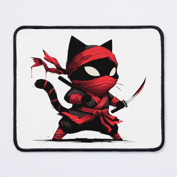 Item preview, Cool Ninja Black Cat Japanese Retro Vintage Style designed and sold by TomFrontierArt.