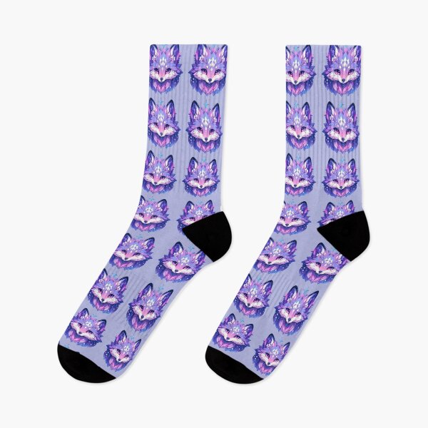 Item preview, Cute Kawaii Celestial Wolf in Pink and Purple Pastel designed and sold by CozyKawaiiArt.