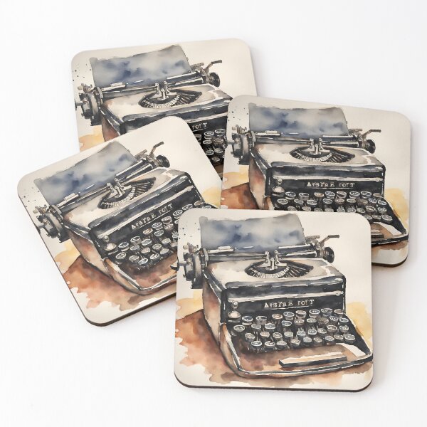 Item preview, Old typewriter in watercolor. designed and sold by kreativeadern.