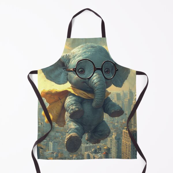 Item preview, An elephant with glasses flying over a city designed and sold by Emre Karaarslan.