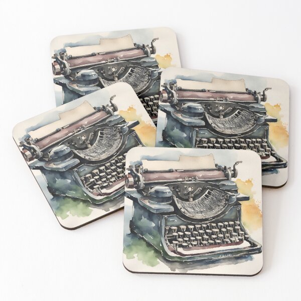 Item preview, Typewriter in watercolor. designed and sold by kreativeadern.