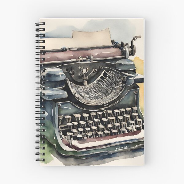 Item preview, Typewriter in watercolor. designed and sold by kreativeadern.