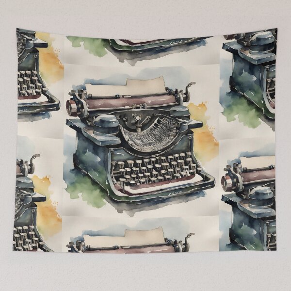 Item preview, Typewriter in watercolor. designed and sold by kreativeadern.
