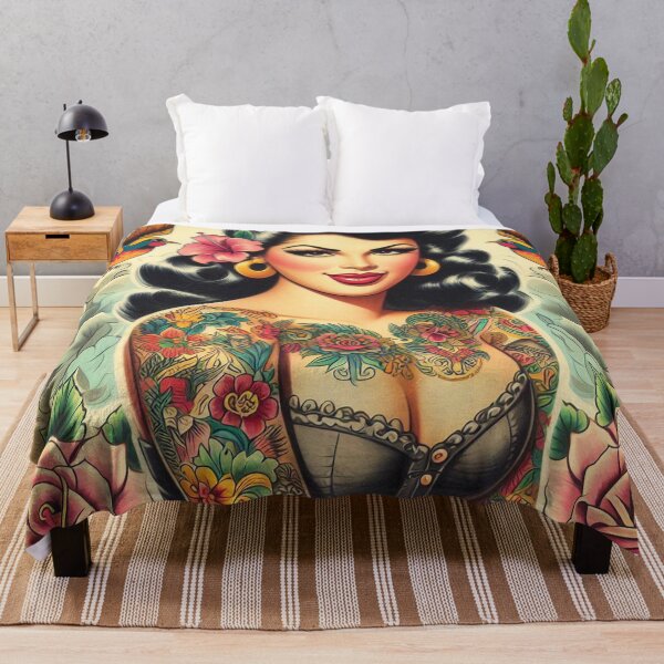 Item preview, Beauty Tattooed Girl designed and sold by PulpVintage.