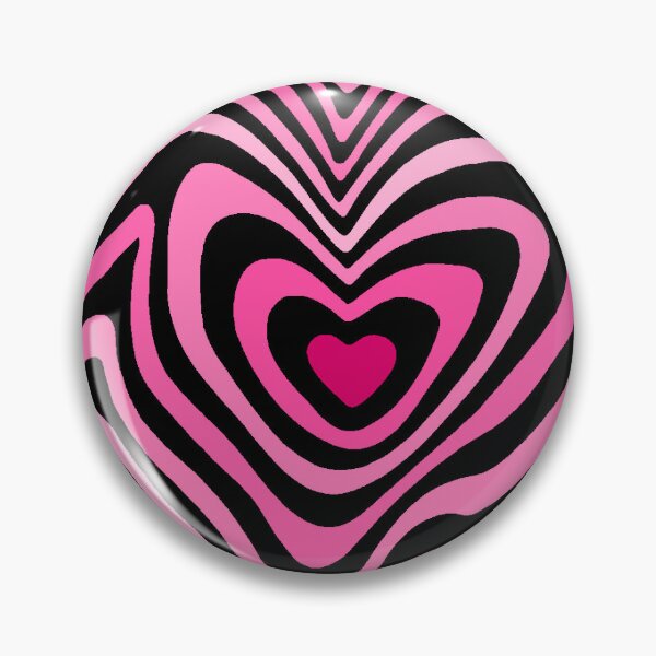 Item preview, Floating Heart-Pink Black designed and sold by Fabricatemyart.