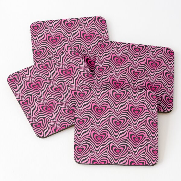 Item preview, Floating Heart-Pink Black designed and sold by Fabricatemyart.