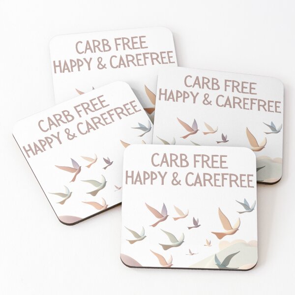 Item preview, CARB FREE HAPPY & CAREFREE, keto, carnivore designed and sold by Daisy2Go.