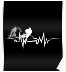 Hockey Heartbeat Cool Gift for Hockey Players Poster