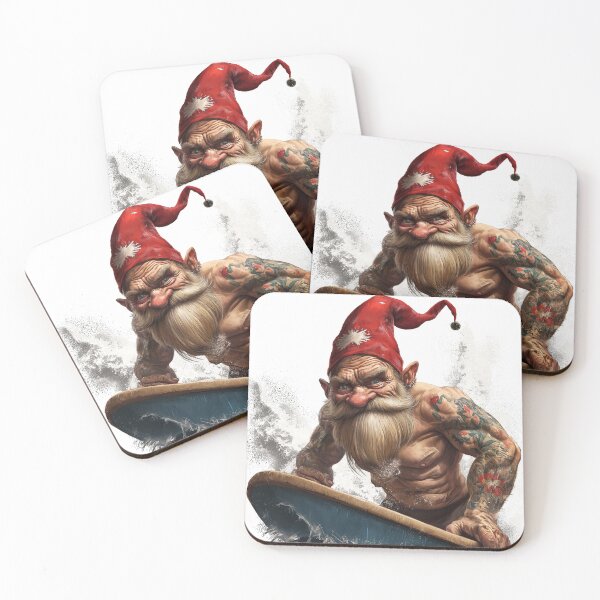 Aperçu de l'œuvre Le gnome sur une planche de surf créée et vendue par SplashPixel.