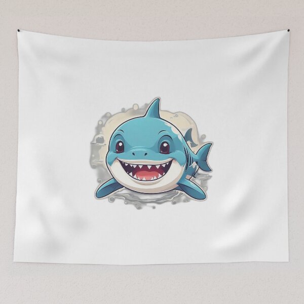 Item preview, simple fins and grins with this cute shark designed and sold by weissessika.