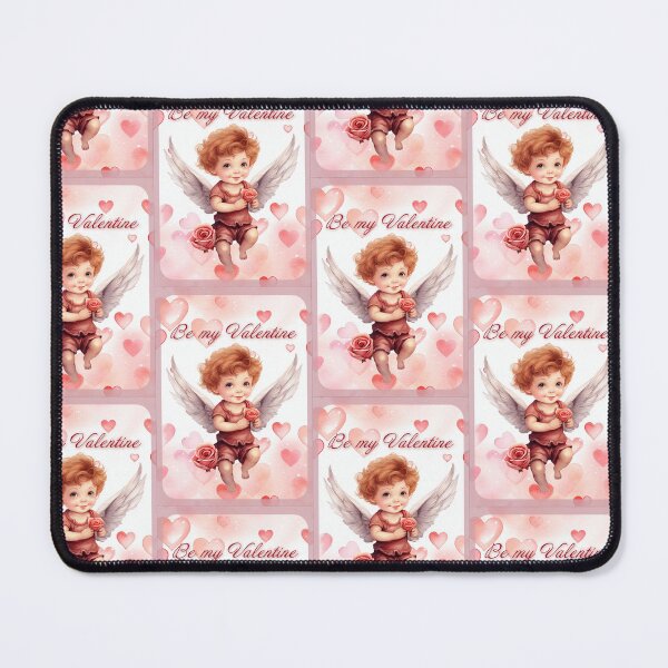 Item preview, Valentine card with baby angel with wings St Valentine's Day postcard Watercolor designed and sold by Createya.