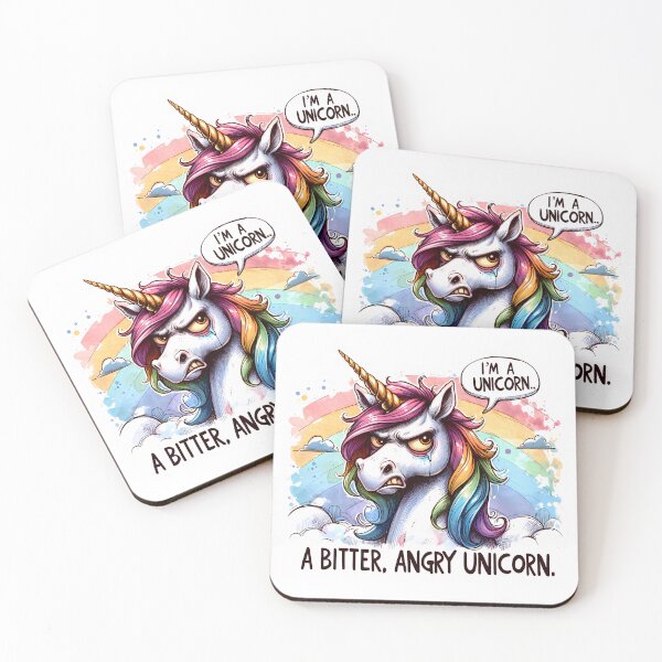 Item preview, Bitter Angry Unicorn PNG, Humorous, Sarcastic Unicorn Illustration  designed and sold by dspayne1.