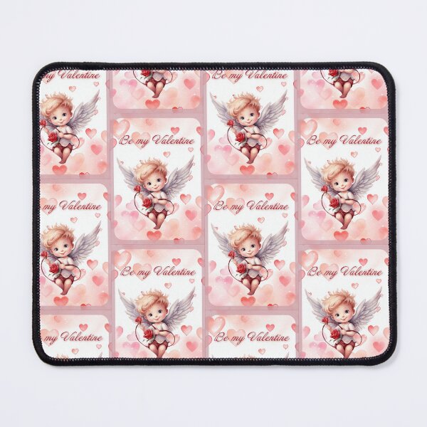 Item preview, Valentine card with baby angel Cupid with wings St Valentine's Day postcard Watercolor  designed and sold by Createya.