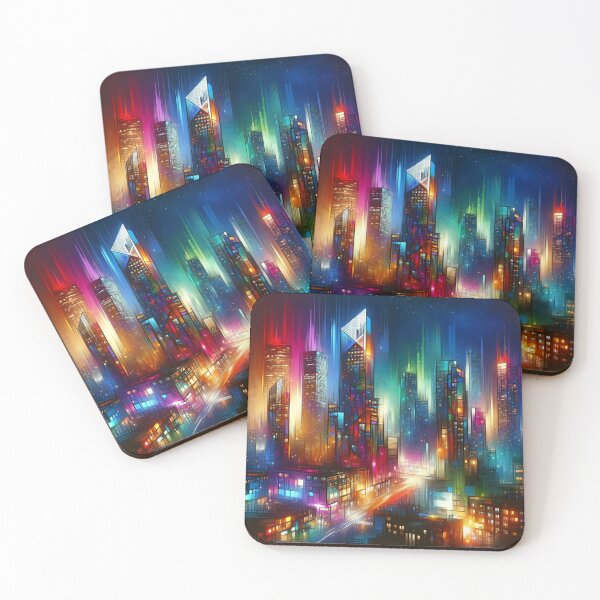 Item preview, Vibrant Cityscape Night Art designed and sold by BestArtByArvind.