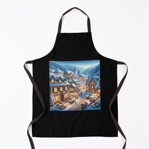 Item preview, European Winter Village Art designed and sold by BestArtByArvind.