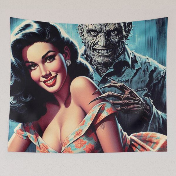 Item preview, Vintage Beauty Horror Girl designed and sold by PulpVintage.