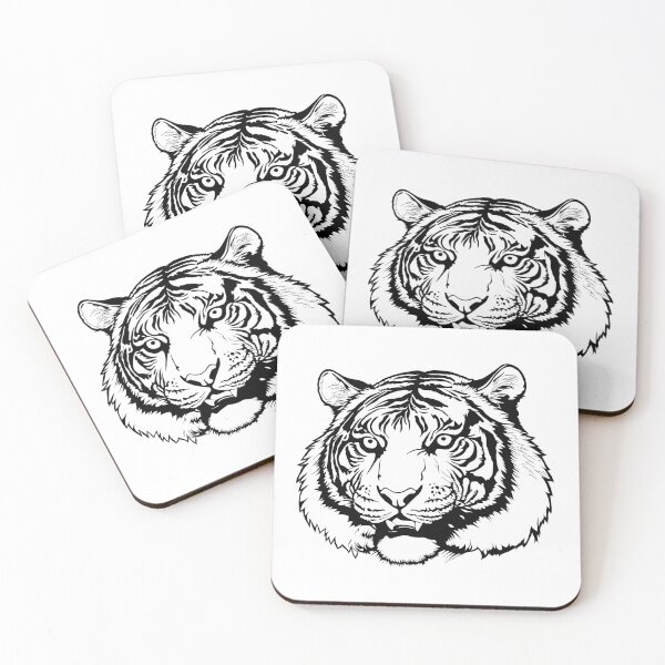 Artikelvorschau, Schwarz-weißer Tiger entworfen und verkauft von DKBCreations.