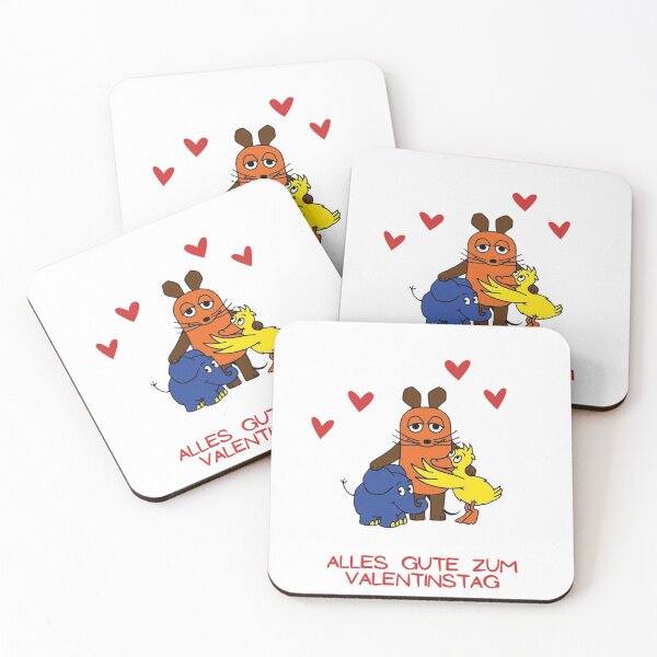 Item preview, Ich liebe dich/ Valentinstag/Sendung mit der Maus / cartoon valentines card designed and sold by LaundrySalt.
