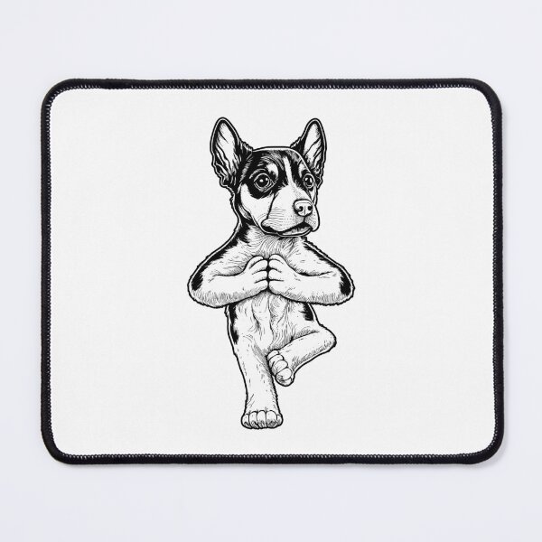 Item preview, Rat Terrier Yoga Dog Puppy Funny Dogs Tree Pose Asana designed and sold by GrandeDuc.