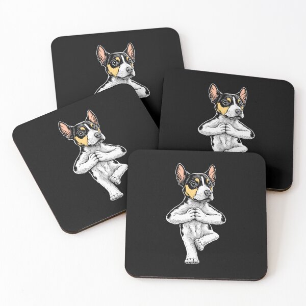 Item preview, Rat Terrier Yoga Dog Puppy Funny Dogs Tree Pose Asana designed and sold by GrandeDuc.