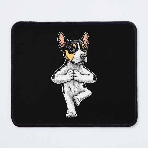 Item preview, Rat Terrier Yoga Dog Puppy Funny Dogs Tree Pose Asana designed and sold by GrandeDuc.