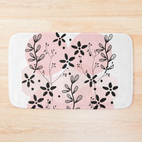 Item preview, Flowers and leafs ,graphics on cute pink circles bacground designed and sold by kozlebozle007.