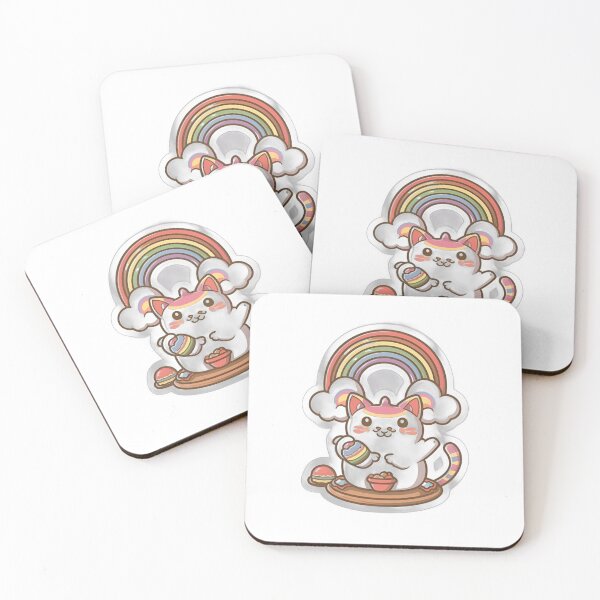 Item preview, Rainbow cat sticker  designed and sold by morningshirts.