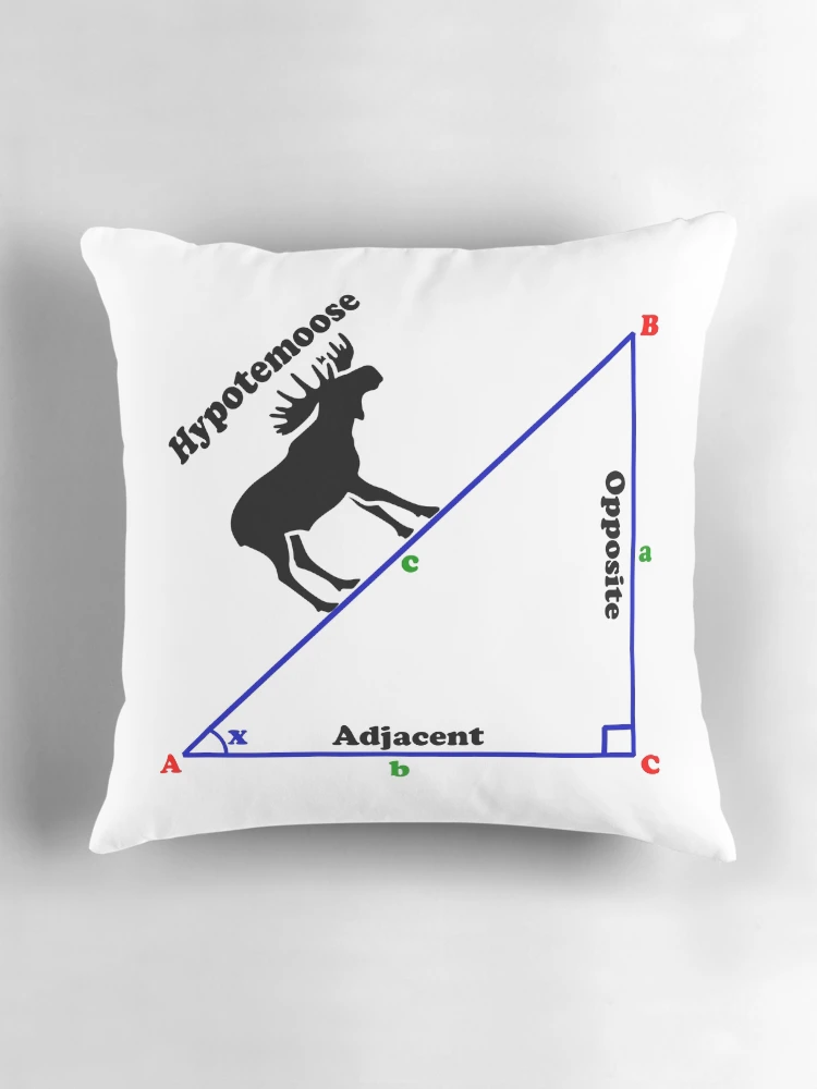 Thumbnail 3 of 4, Pillow, Hypotemoose - Math Humor designed and sold by ScienceCorner.