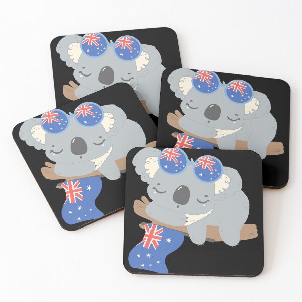Item preview,  Baby koala Sleeping On tree branch Holding Australia Flag  designed and sold by Smix Pixels.