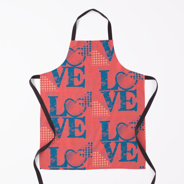 Item preview, Blue LOVE inscription on a red background designed and sold by LuckyFamily.