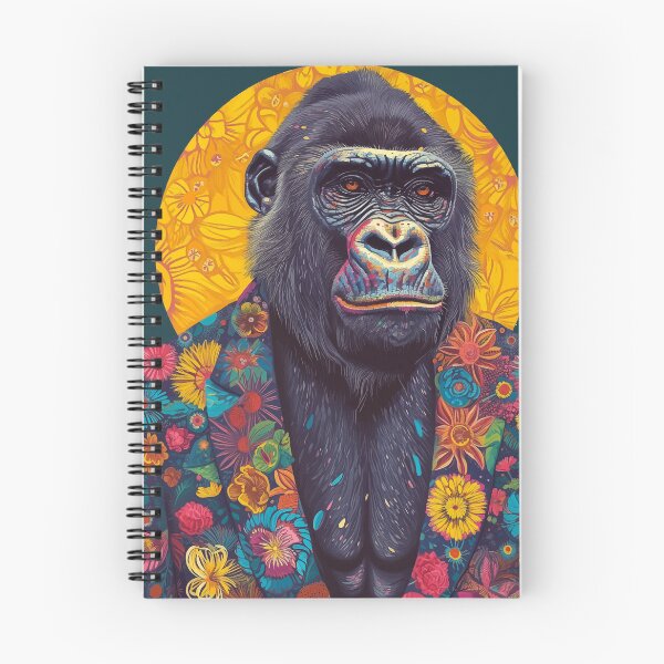 Item preview, Colorful Gorilla Wearing Floral Print Suit designed and sold by PrintShangri-La.
