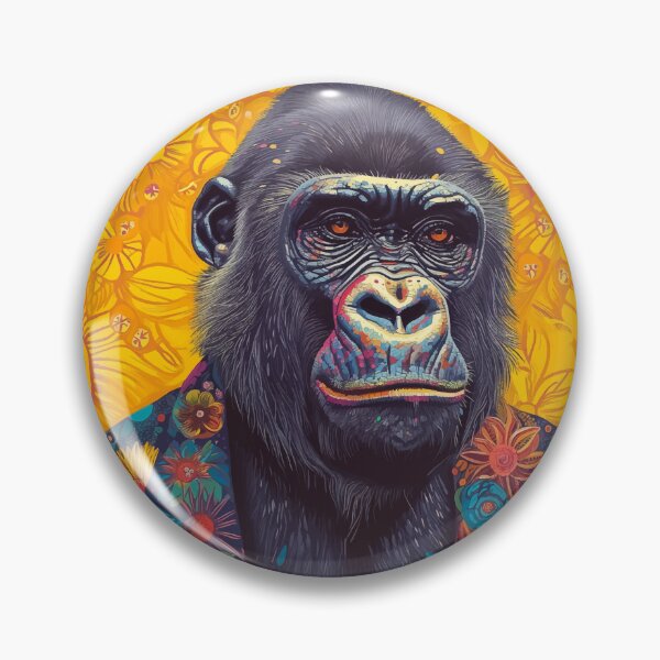 Item preview, Colorful Gorilla Wearing Floral Print Suit designed and sold by PrintShangri-La.