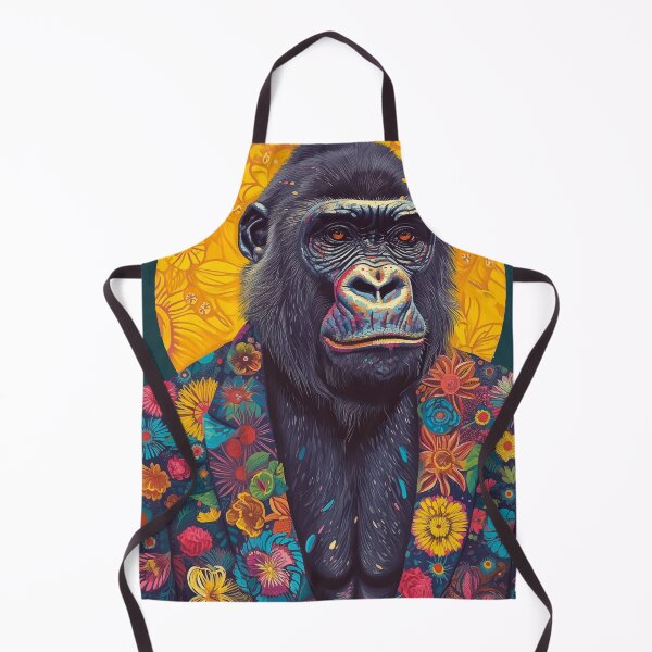 Item preview, Colorful Gorilla Wearing Floral Print Suit designed and sold by PrintShangri-La.