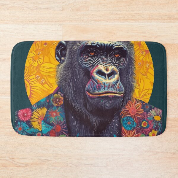 Item preview, Colorful Gorilla Wearing Floral Print Suit designed and sold by PrintShangri-La.