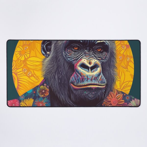 Item preview, Colorful Gorilla Wearing Floral Print Suit designed and sold by PrintShangri-La.