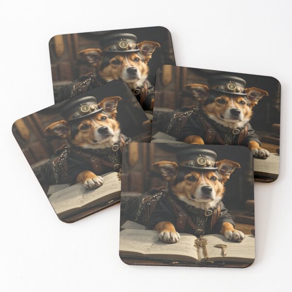 Item preview, Barney, the steampunk engineer dog in his workshop designed and sold by FakirDoggo.