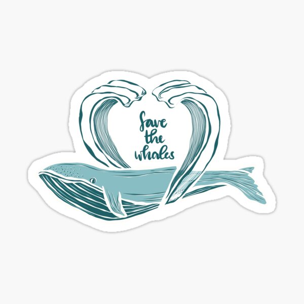 Save the whales Sticker