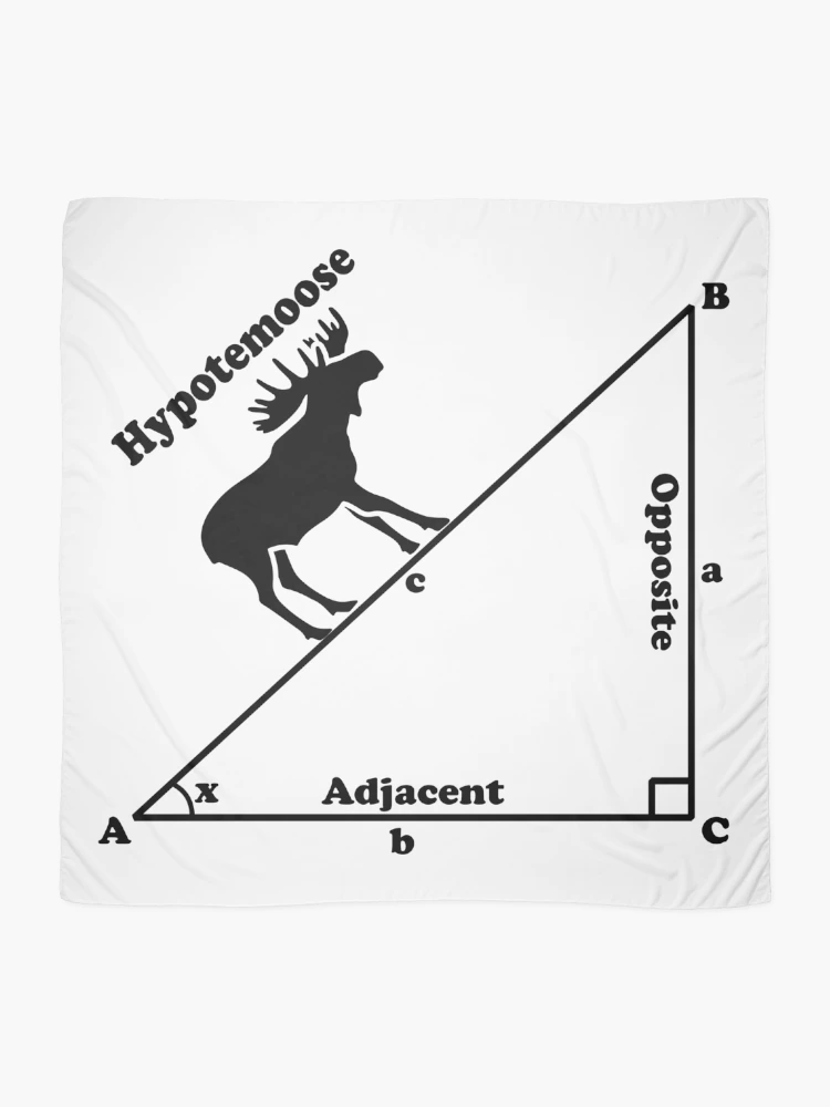 Thumbnail 2 of 3, Scarf, Hypotemoose - Math Humor designed and sold by ScienceCorner.