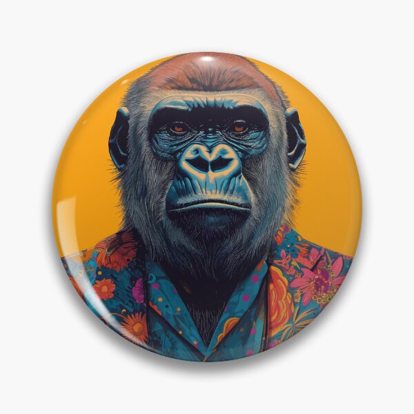 Item preview, Colorful Gorilla Wearing Floral Print Suit designed and sold by PrintShangri-La.