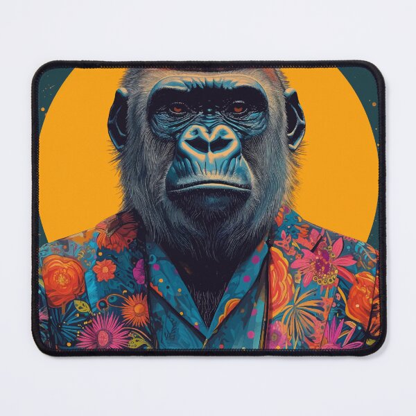 Item preview, Colorful Gorilla Wearing Floral Print Suit designed and sold by PrintShangri-La.