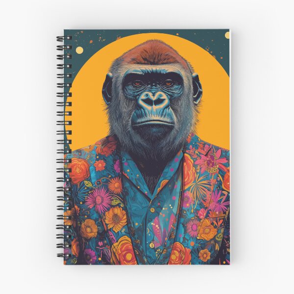 Item preview, Colorful Gorilla Wearing Floral Print Suit designed and sold by PrintShangri-La.