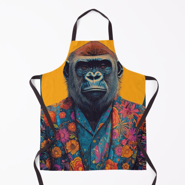 Item preview, Colorful Gorilla Wearing Floral Print Suit designed and sold by PrintShangri-La.