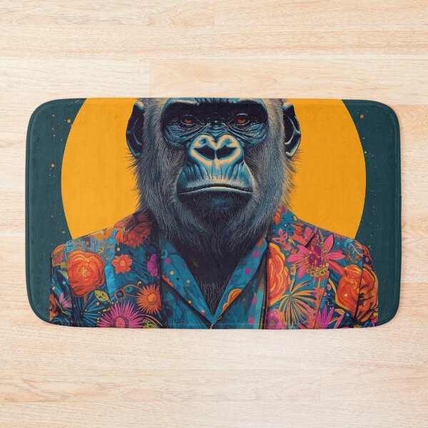 Item preview, Colorful Gorilla Wearing Floral Print Suit designed and sold by PrintShangri-La.