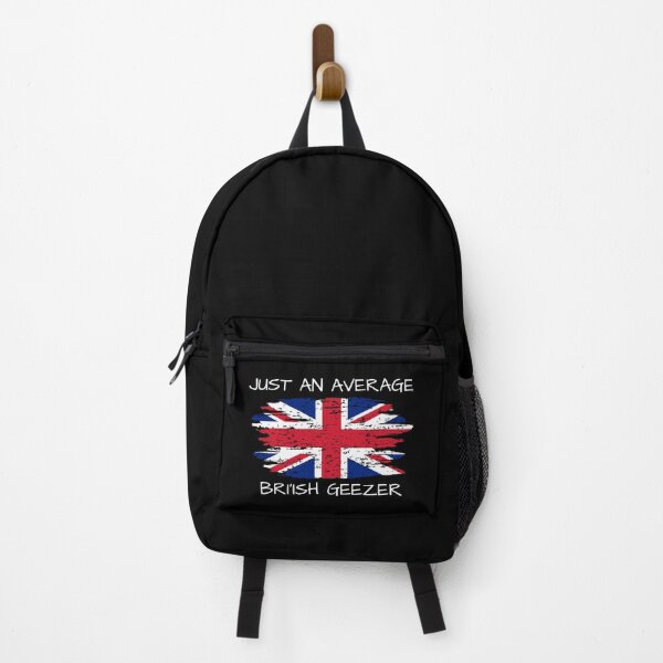 Item preview, Funny British jokes Just an Average Bri'ish Geezer & United Kingdom Patriotism (white text) designed and sold by LewaTahami.